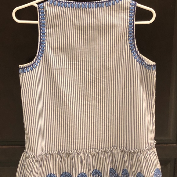 Vineyard Vines Striped Embroidered Peplum Top - Picture 7 of 8